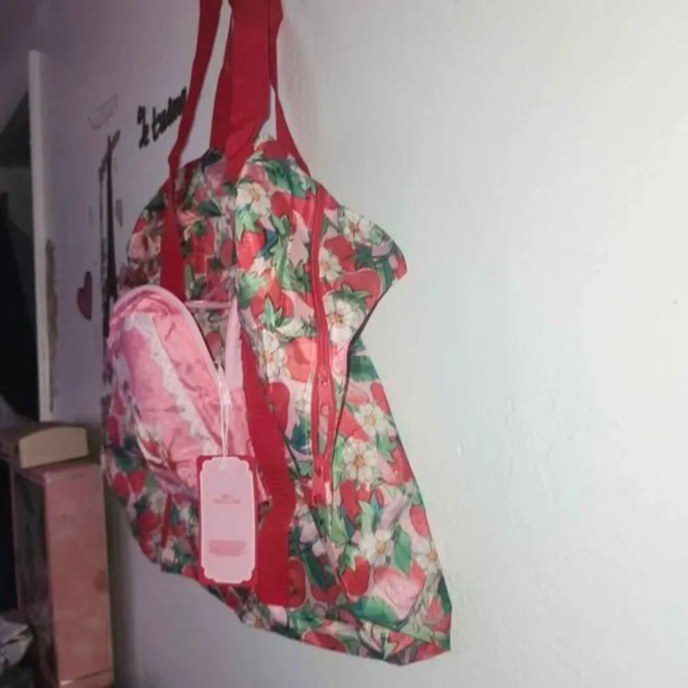 Strawberry Shortcake Foldable Lightweight Shopping Duffle Bag